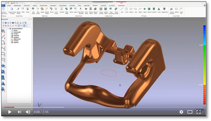 Verisurf Power Surface Raises the Bar on Advanced CAD Surfacing 3D Metrology Software, Training and CMMs