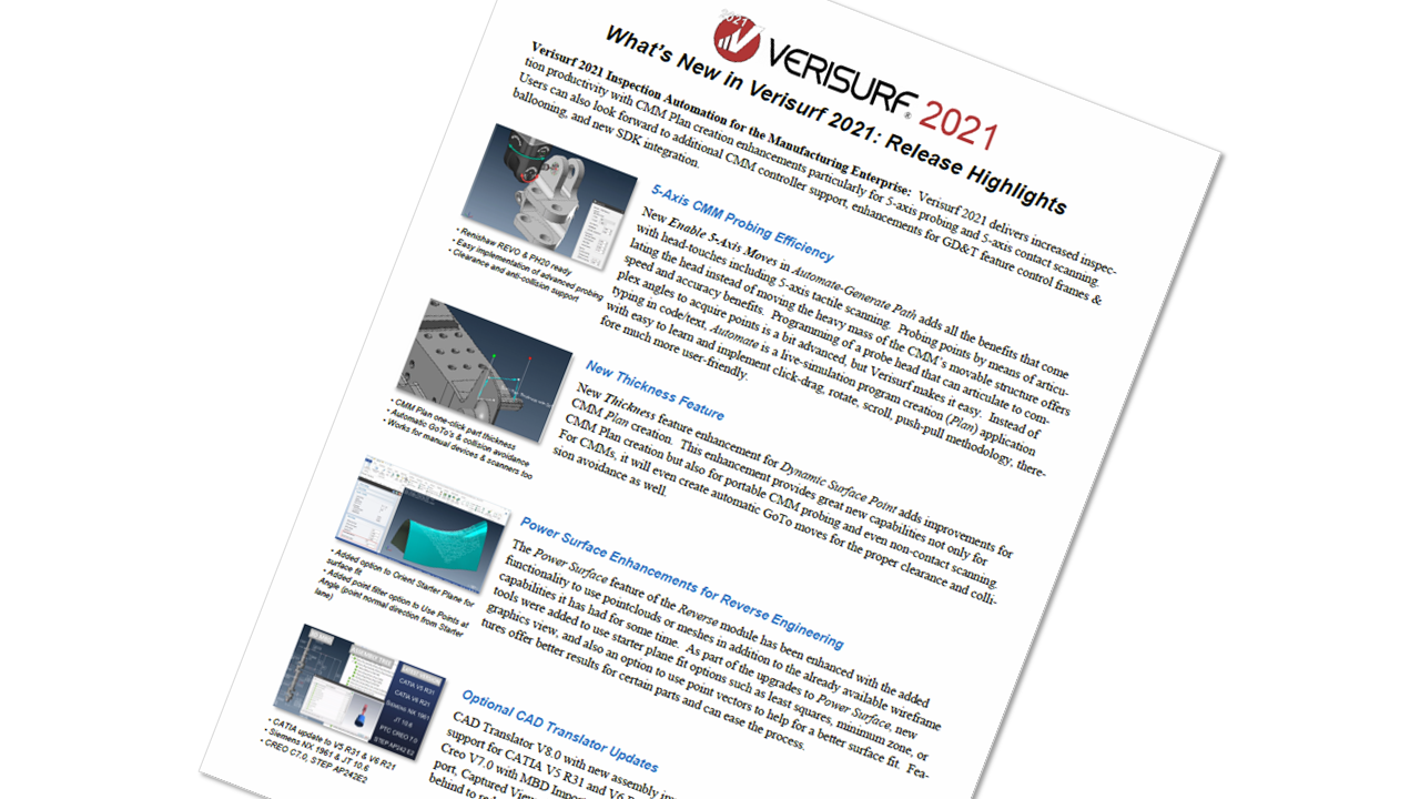 3D Metrology Software, Training and CMMsVerisurf 2021