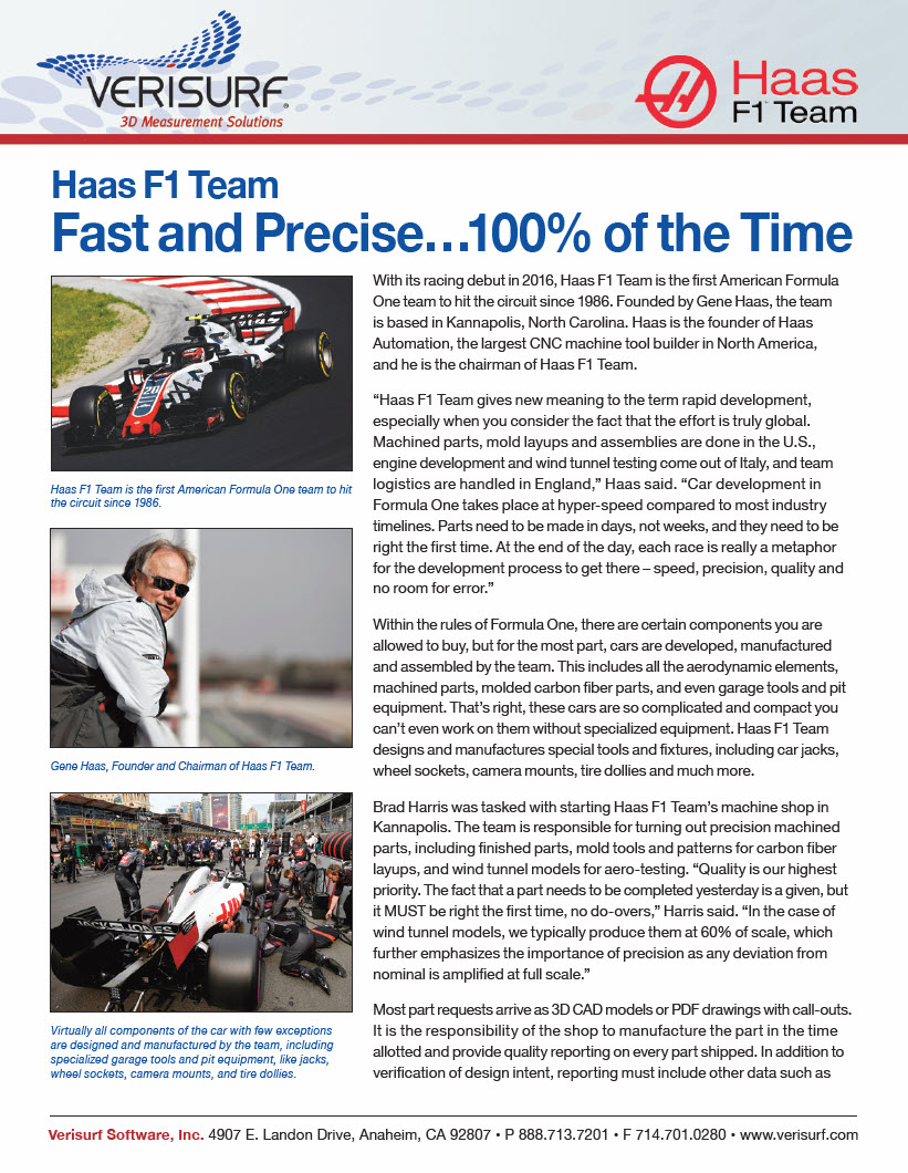 Hass F1 Verisurf Case Story