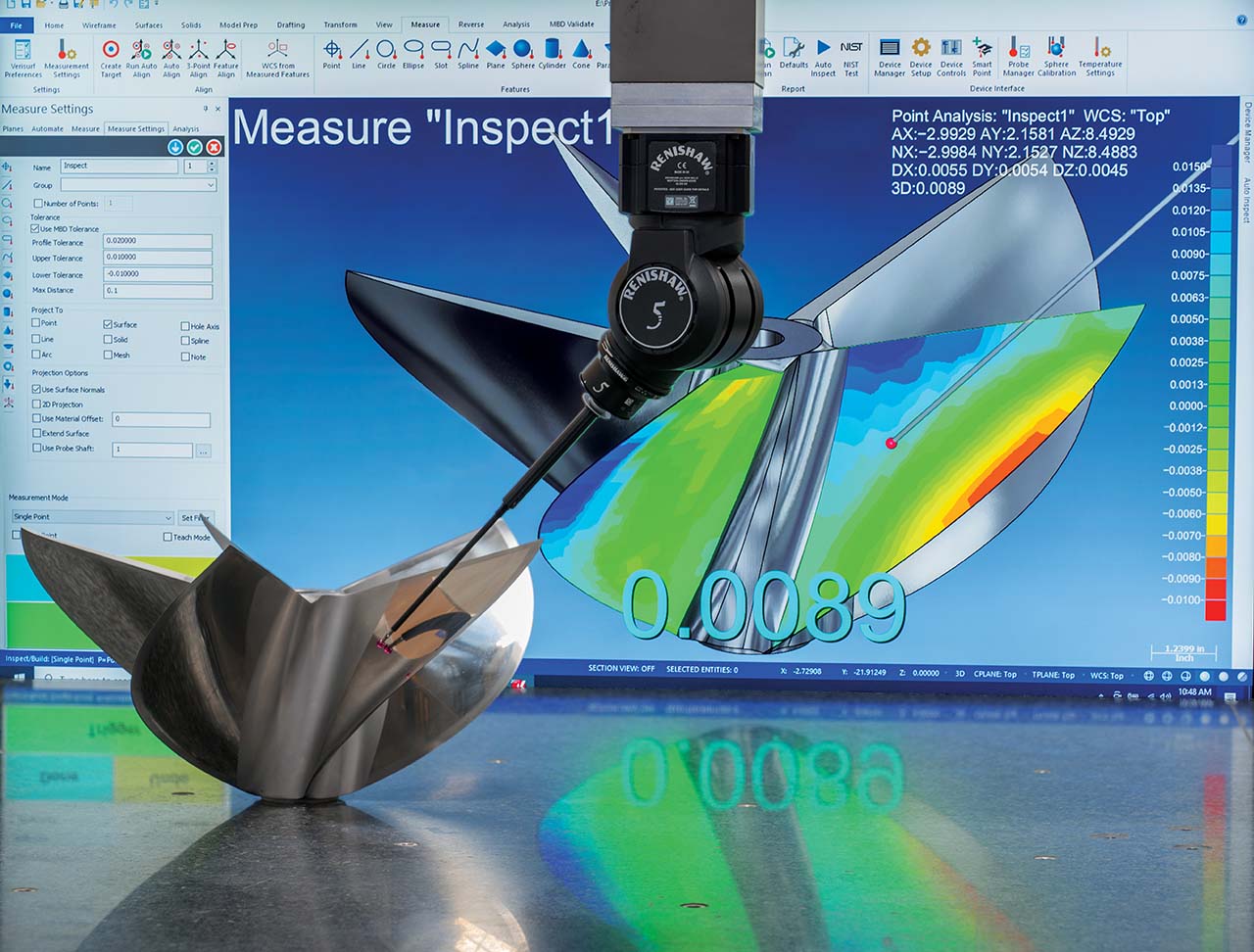 verisurf software with renishaw revo probe head