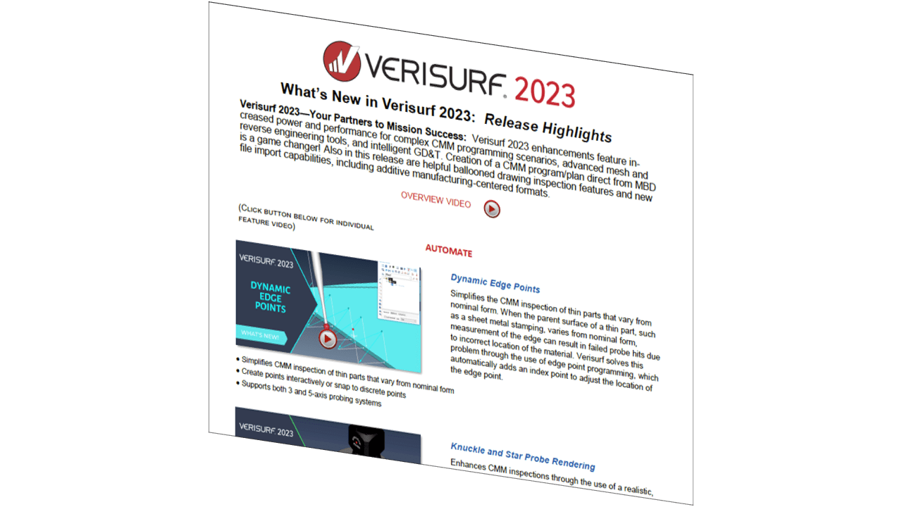 Verisurf 2023 Highlights Document