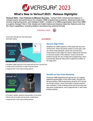 3D Metrology Software, Training and CMMsDatasheets