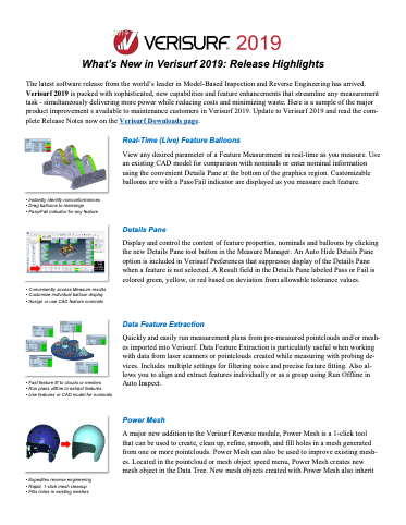 3D Metrology Software, Training and CMMsDatasheets