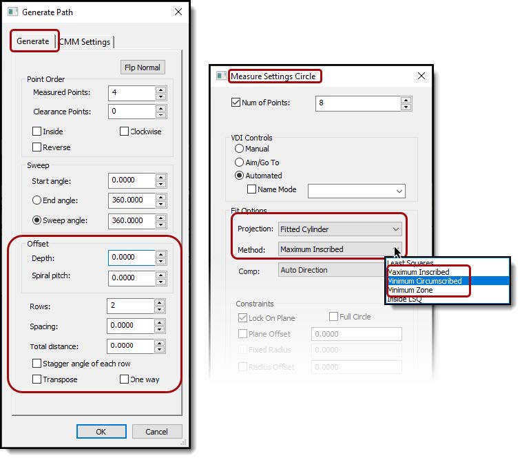 generate-path-circles 3D Metrology Software, Training and CMMs