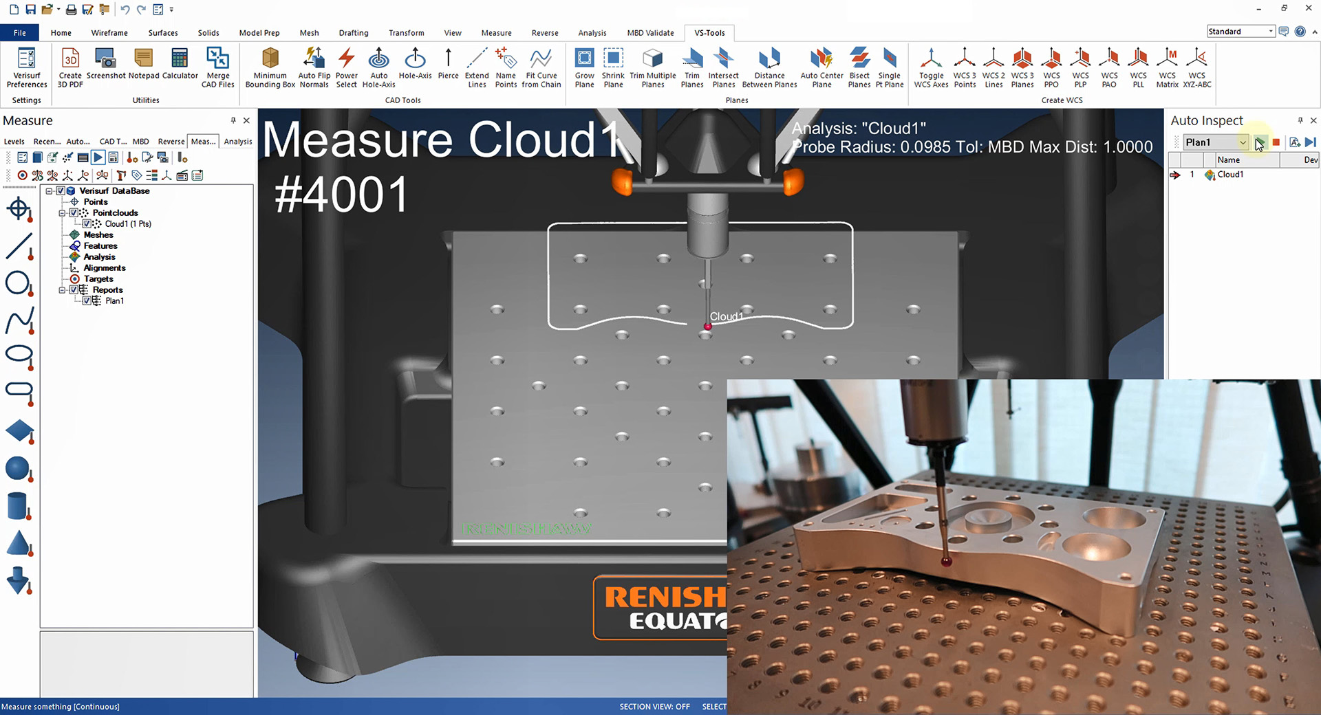 Verisurf Adaptive Scanning on Renishaw Equator