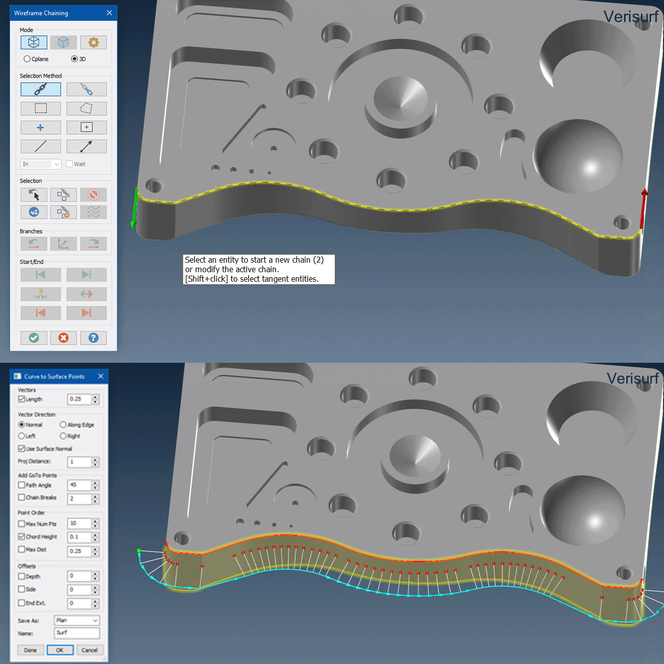 curve-to-surface-points_sxs_blueSm 3D Metrology Software, Training and CMMs