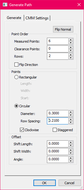generate-plane-path-dialog generate plane path options dialog