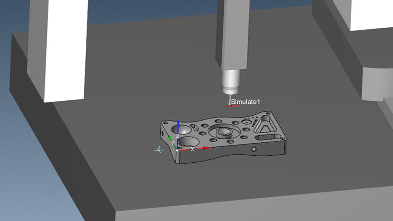 part secured to cmm