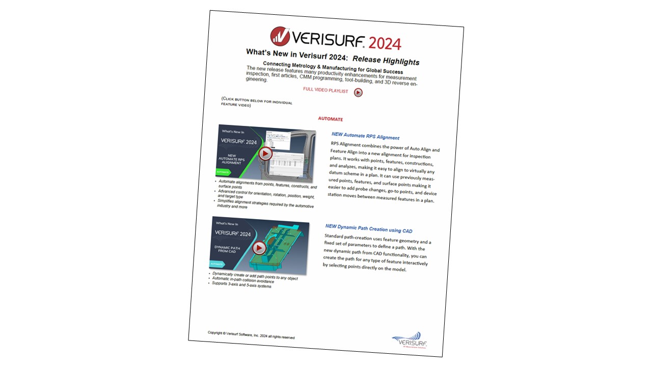 3D Metrology Software, Training and CMMsVerisurf 2024