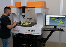 First Article Inspection FAI being performed on a CMM