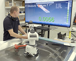 Inspecting part with Verisurf and CMM arm