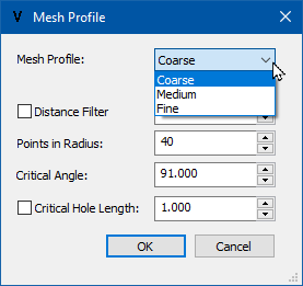 post process mesh profile dialog 3D Metrology Software, Training and CMMs
