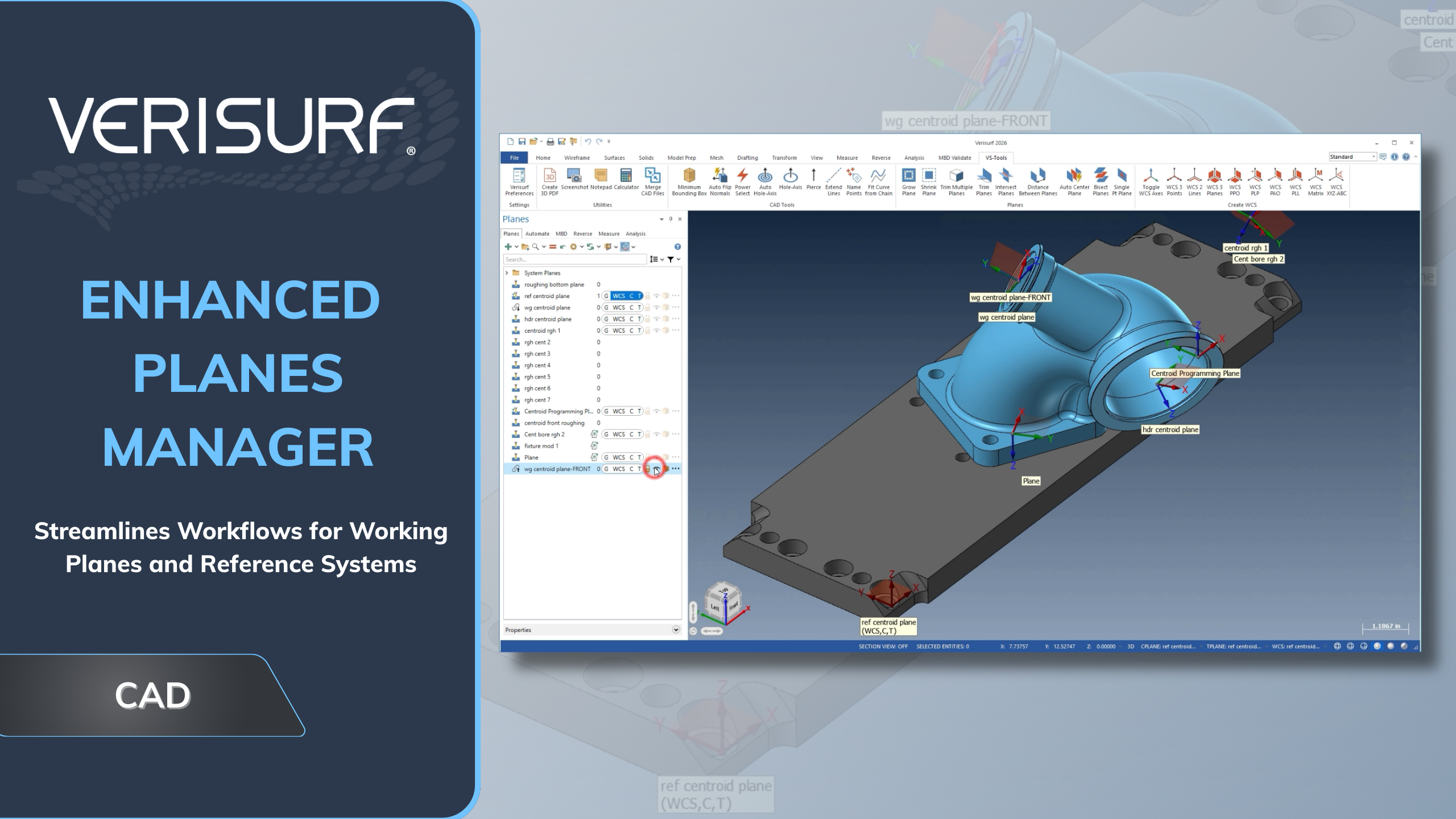ENHANCED PLANES MANAGER Verisurf 2026 Feature Highlights