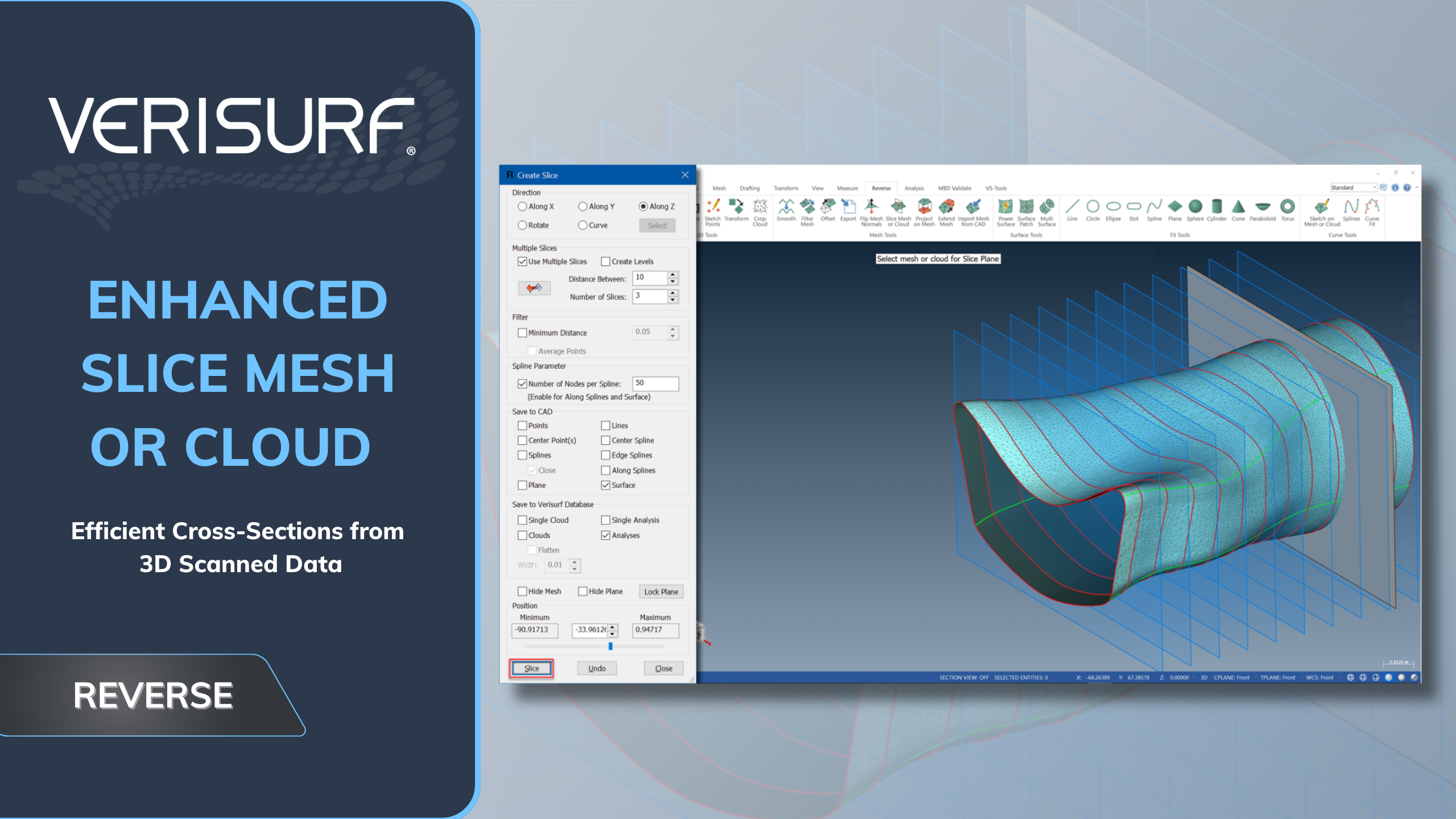 Enhanced Slice Mesh or Cloud - Verisurf 2026 Feature Highlights