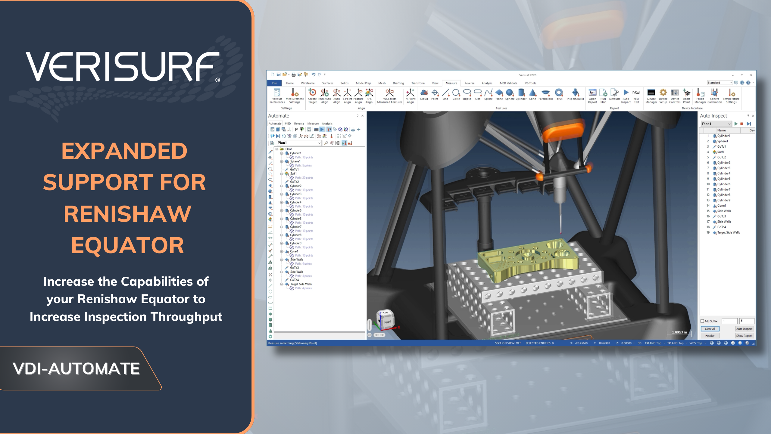 EXPANDED SUPPORT FOR RENISHAW EQUATOR Verisurf 2026 Feature Highlights