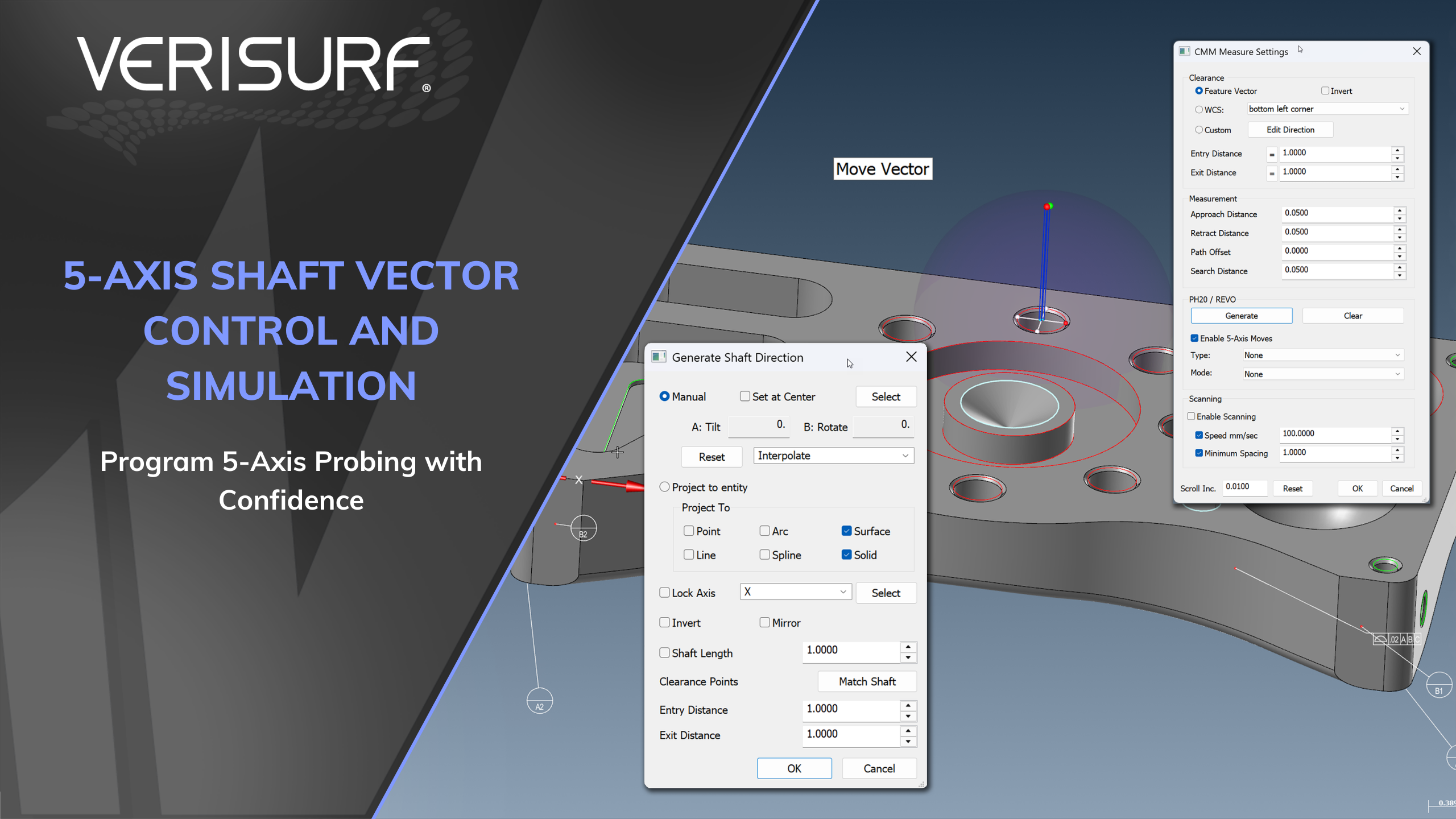 5-Axis Shaft Vector Control and Simulation
