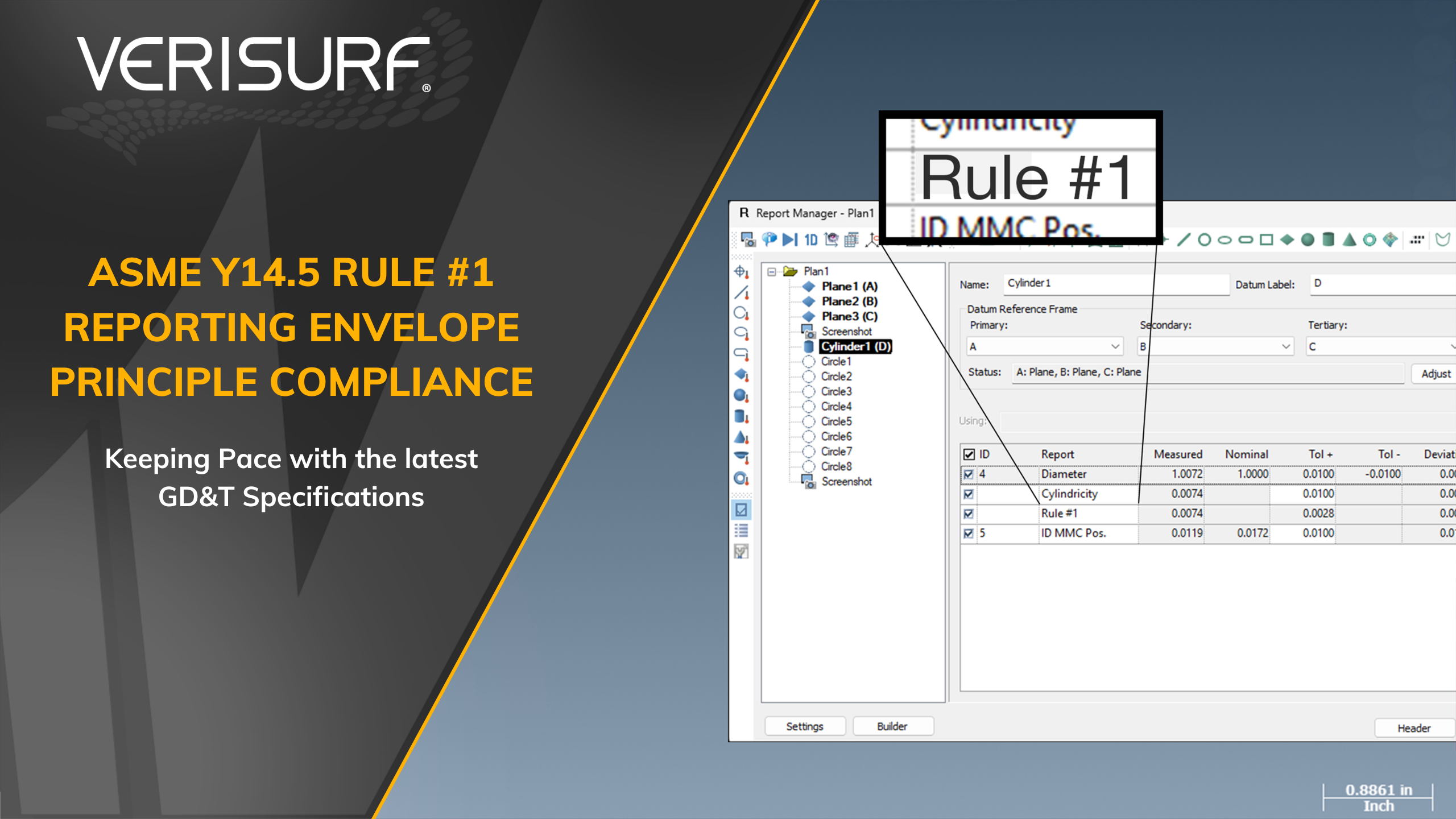 ASME Y14.5 Rule #1 Reporting Envelope Principle Compliance