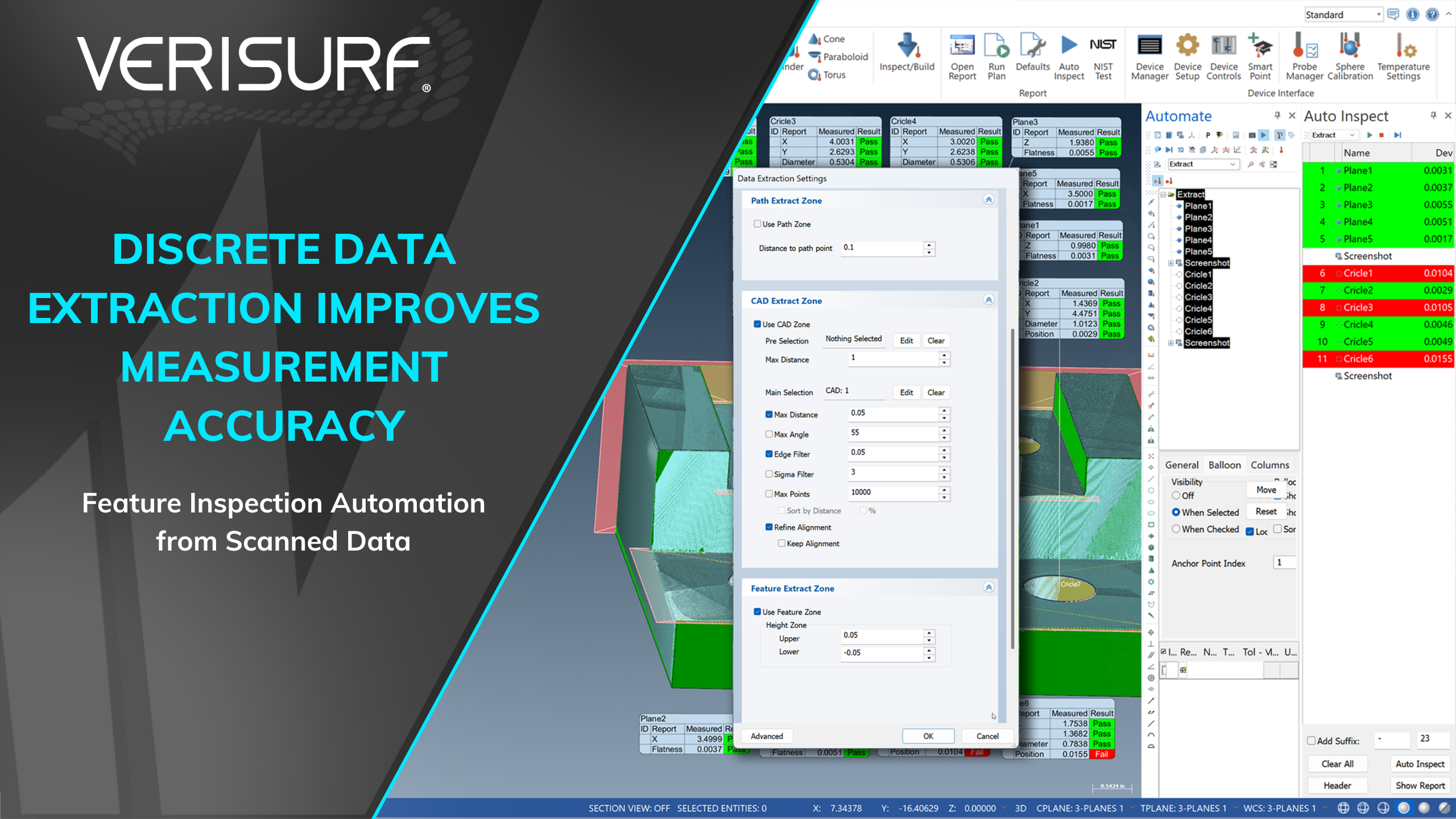 Discrete Data Extraction Improves Measurement Accuracy